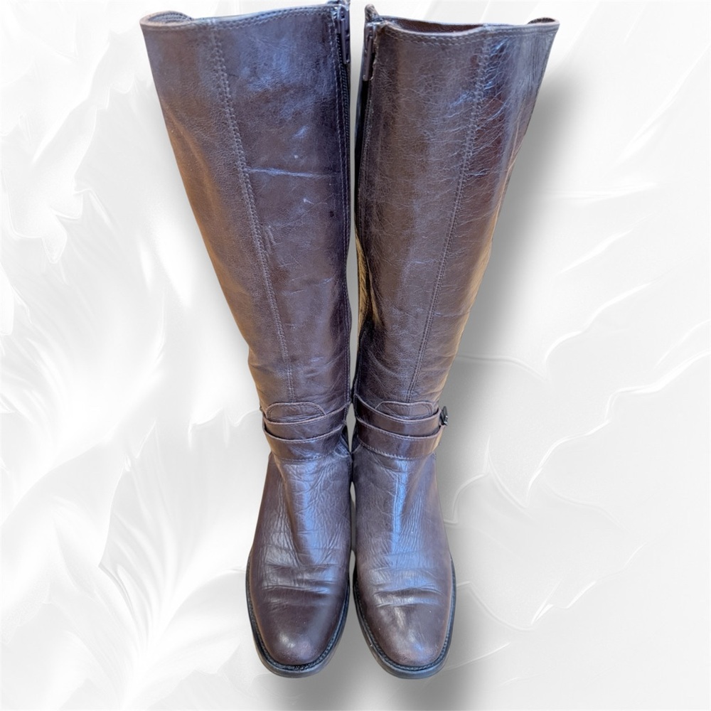 Artica Brown Leather Knee-High Boots